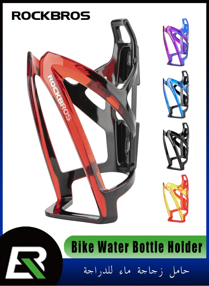 روكبروز حامل زجاجة مياه الدراجات المتين الضوء الفائق مع أداة البراغي، حامل حامل الأكواب العالمي للطريق MTB (أحمر وأسود) - Image 1